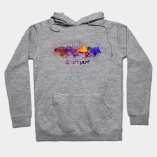 Stuttgart skyline in watercolor Hoodie